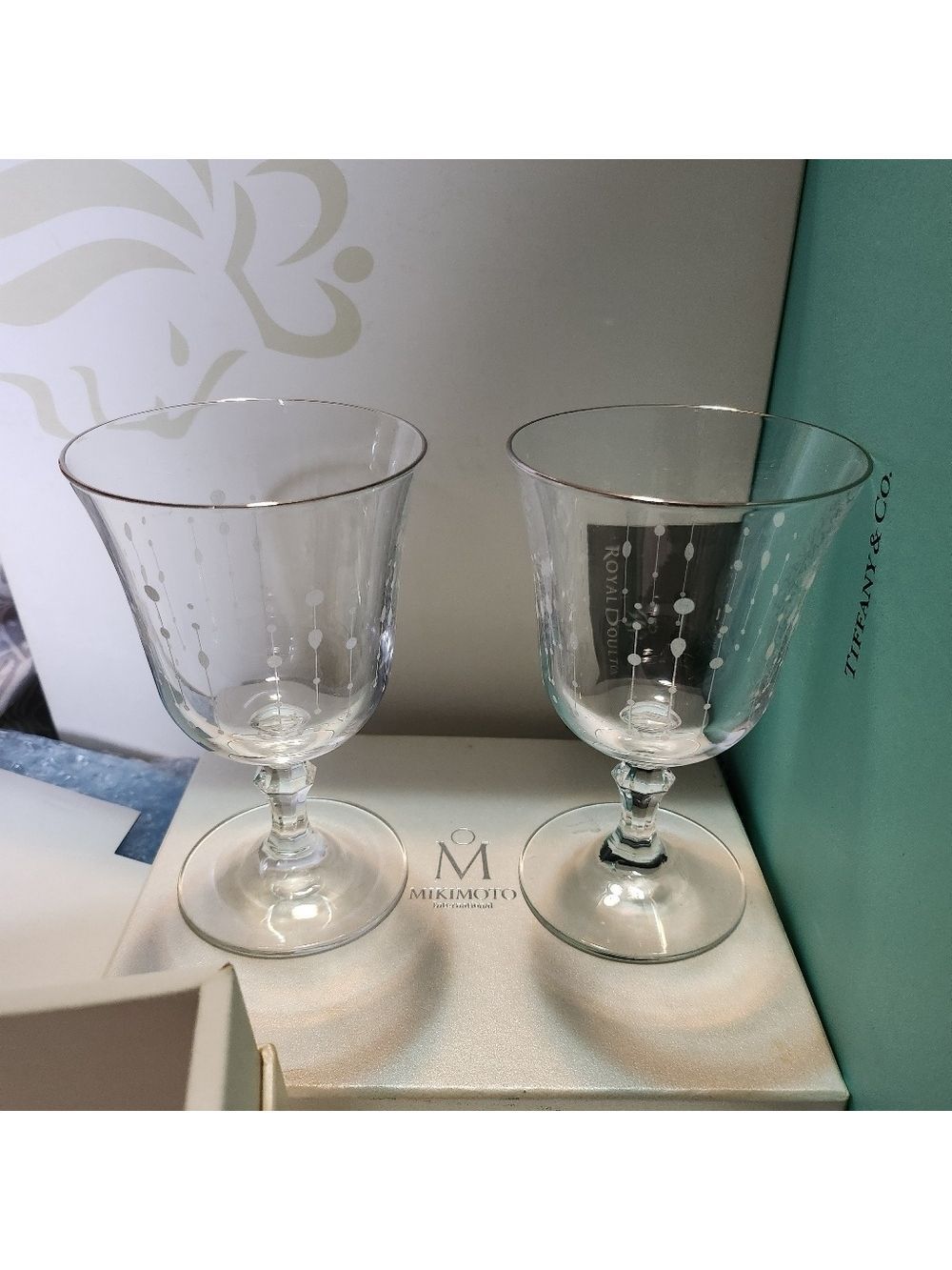 MIKIMOTO WINE GLASS 🍷 🥂 VINTAGE NOT USED